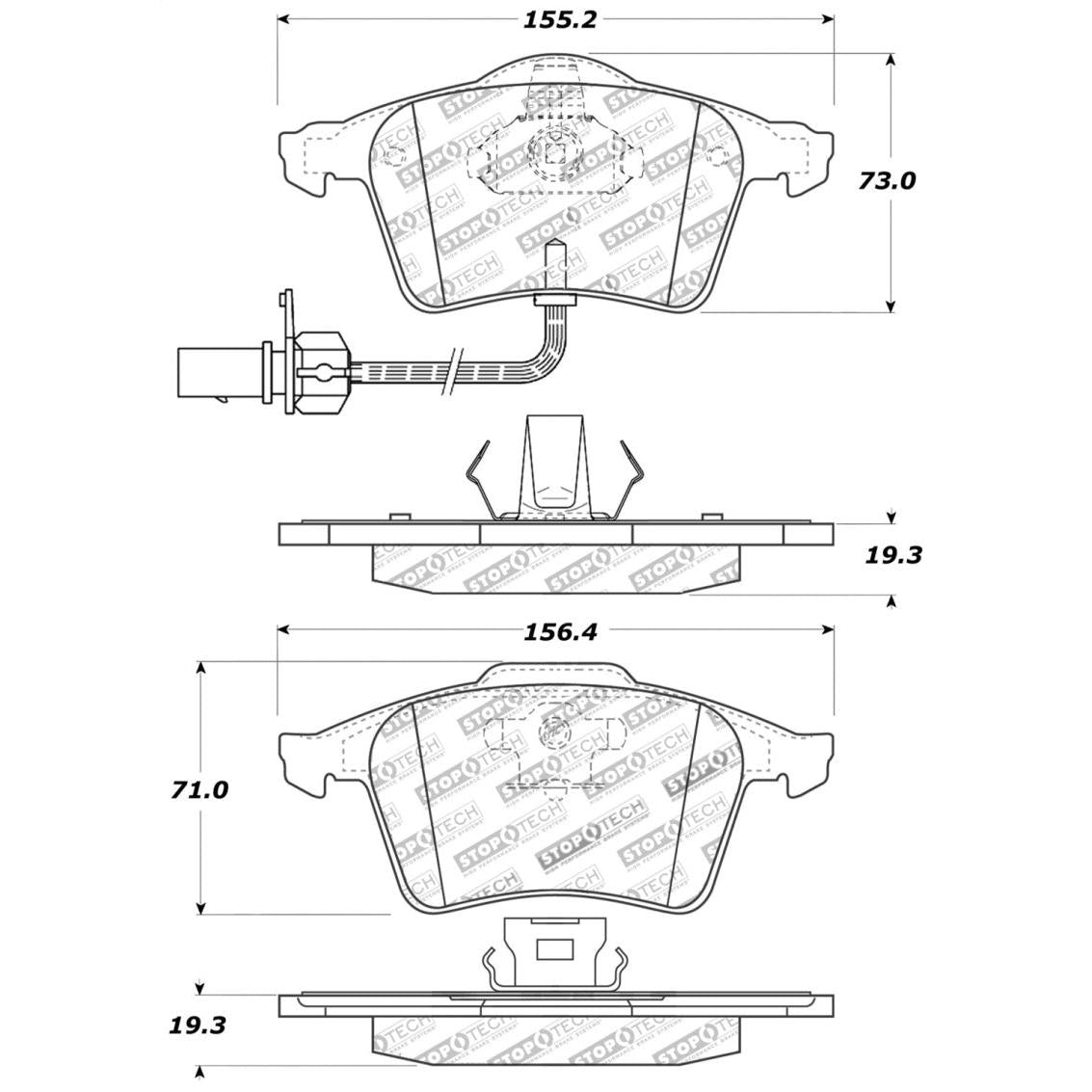 StopTech Performance 07-09 Mazda 3 Front Brake Pads