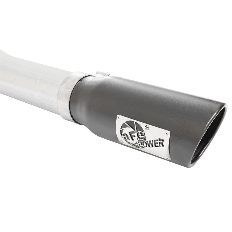 aFe MACHForce XP Exhaust 3in-3.5in SS Single Side Exit CB w/ Black Tips 15 Ford F150 V8 5.0L CC/SB