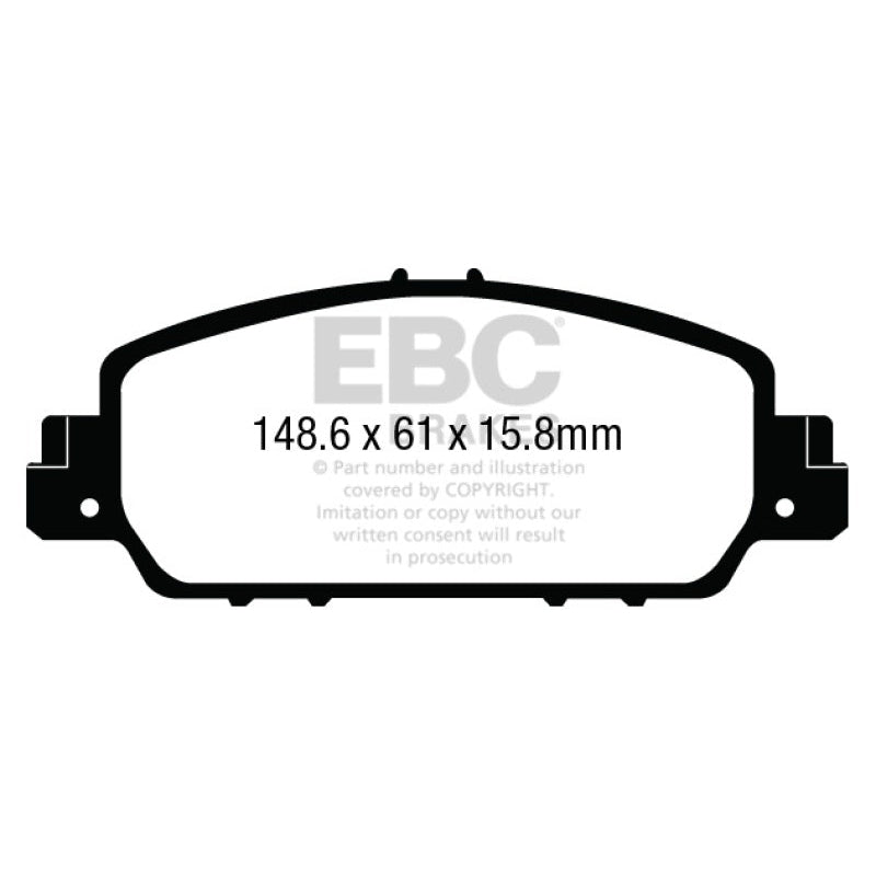 EBC Redstuff Brake Pads -  13+ Honda Accord Coupe 2.4 EX - Front Brake Pads