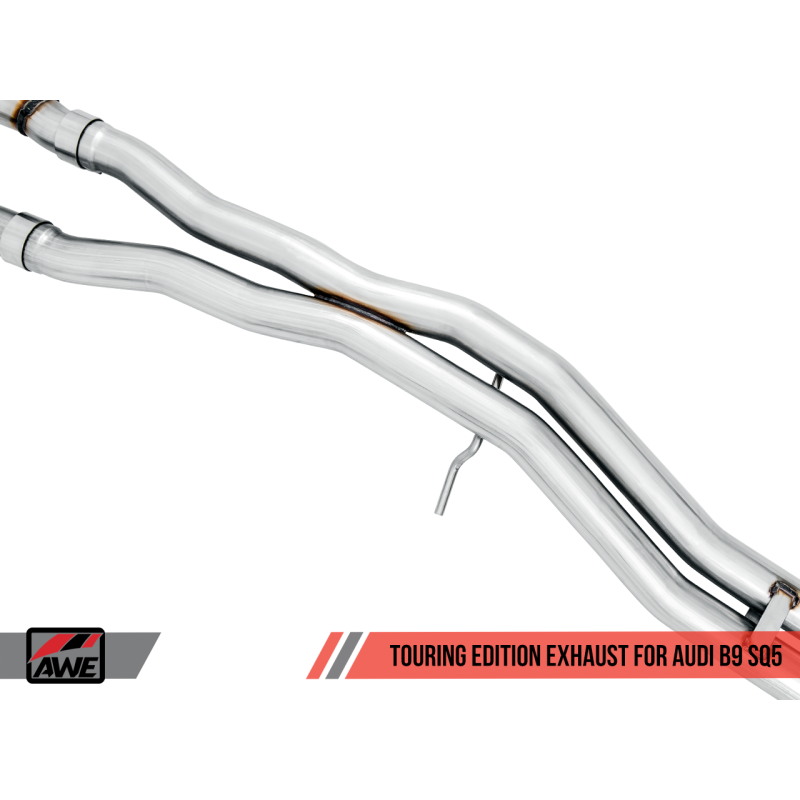 AWE Tuning Audi B9 SQ5 Non-Resonated Touring Edition Cat-Back Exhaust - No Tips (Turn Downs)