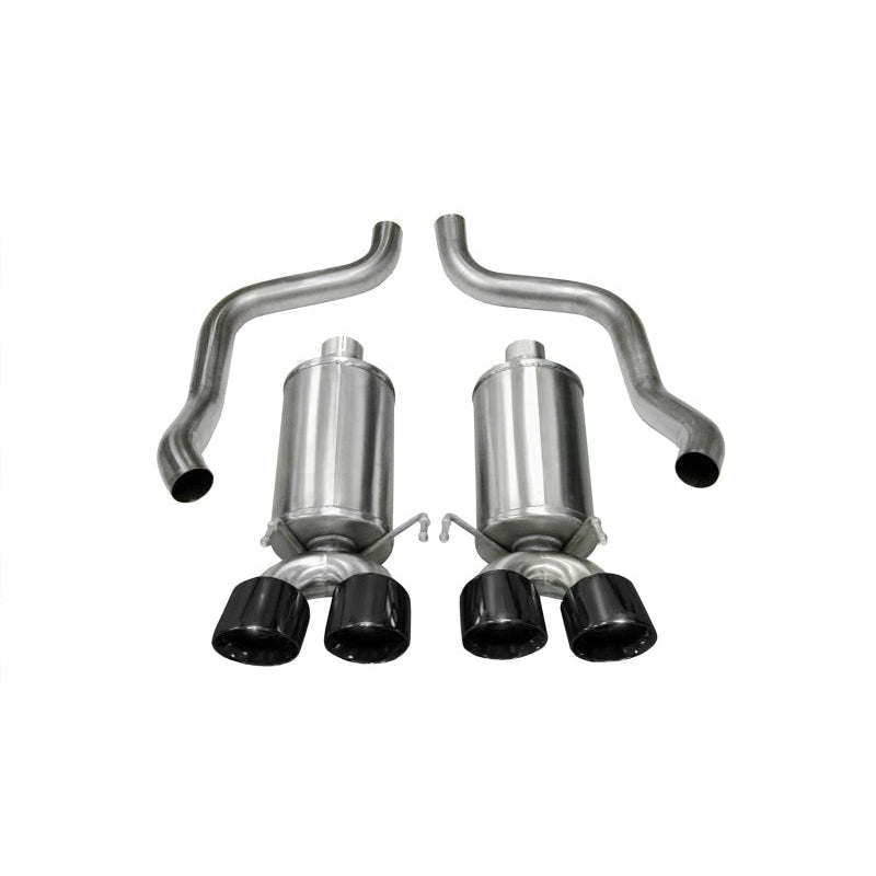 Corsa Xtreme Axle-Back Exhaust w/Black Twin 3.5" Tips - 2005-2008 Chevrolet Corvette C6 6.0L V8
