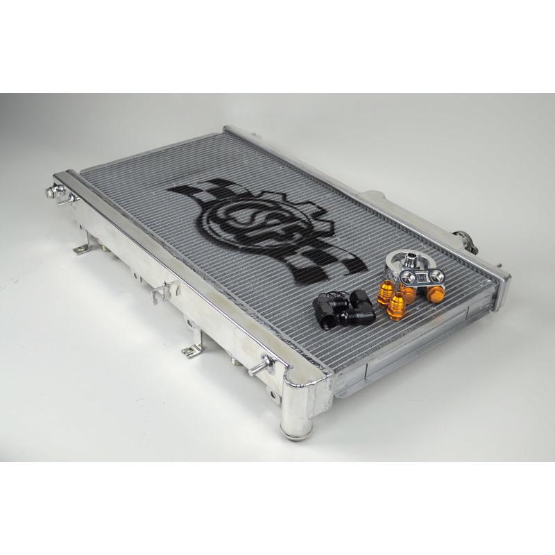 CSF 08-15 Subaru WRX/STI 2-Row Radiator w/Built-In Oil Cooler - T1 Motorsports