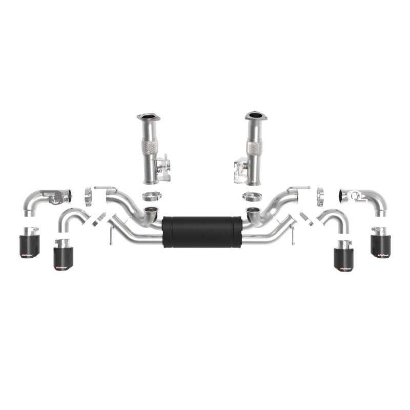 aFe MACH Force-Xp 3in to 2-1/2in 304SS Cat-Back 2020 Chevy Corvette (C8) 6.2L - Carbon Fiber Tip