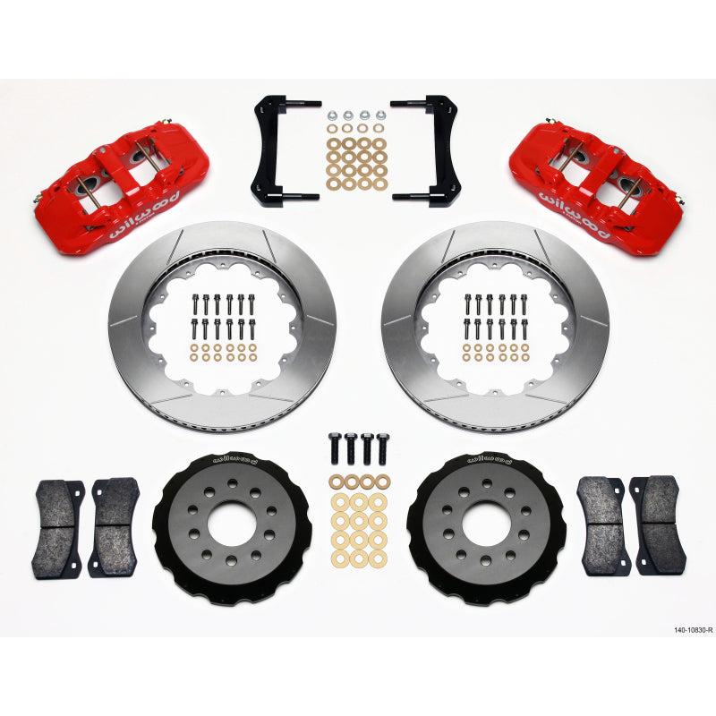 Wilwood AERO6 Front Hat Kit 14.00 Red 2005-2014 Mustang - T1 Motorsports