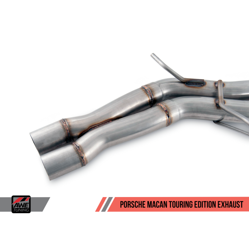 AWE Tuning Porsche Macan Touring Edition Exhaust System - Diamond Black 102mm Tips