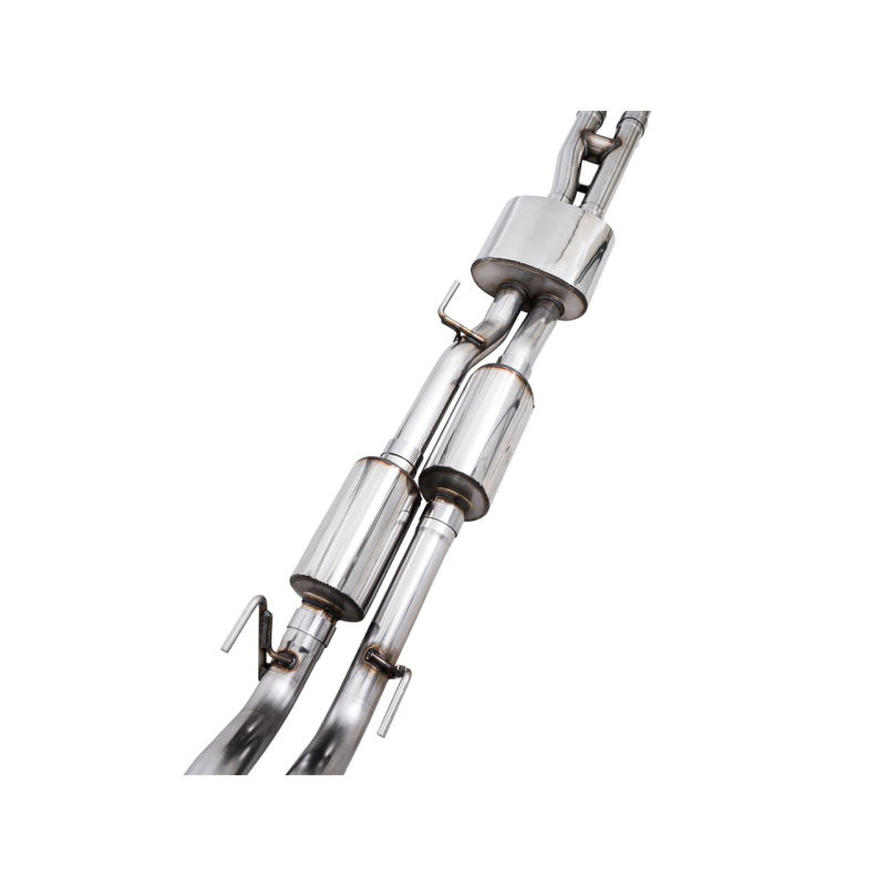 AWE 16-22 Toyota Tacoma 0FG Catback Exhaust w/ BashGuard - Dual Chrome Silver Tips