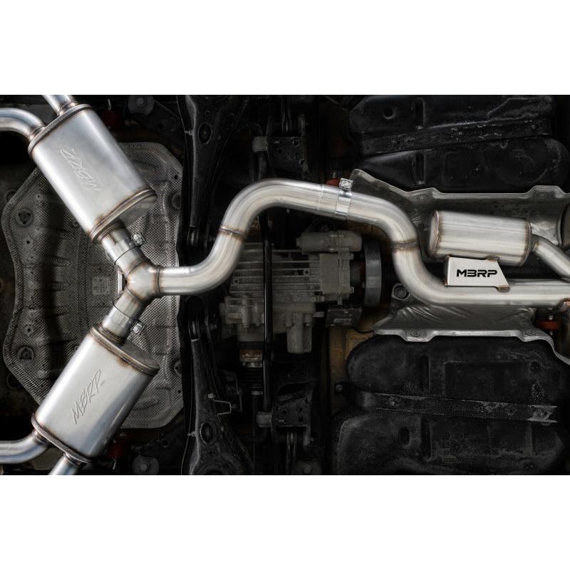 MBRP 15-18 Audi S3 SS 3in Quad Split Rear Exit w/ Carbon Fiber Tips - T304 - T1 Motorsports