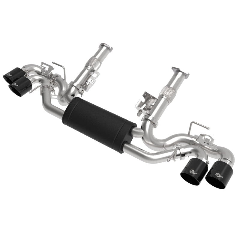 aFe MACH Force-Xp 3in to 2-1/2in 304SS Cat-Back 2020 Chevy Corvette (C8) 6.2L - Black Tip - T1 Motorsports