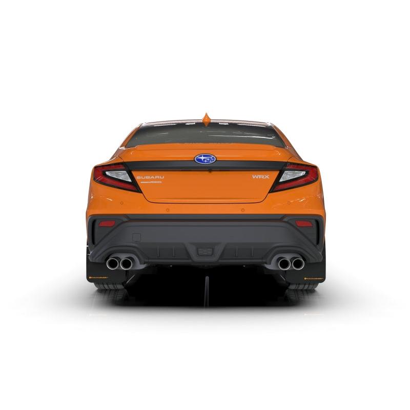 Rally Armor 2022 Subaru WRX Black UR Mud Flap w/ Orange Logo
