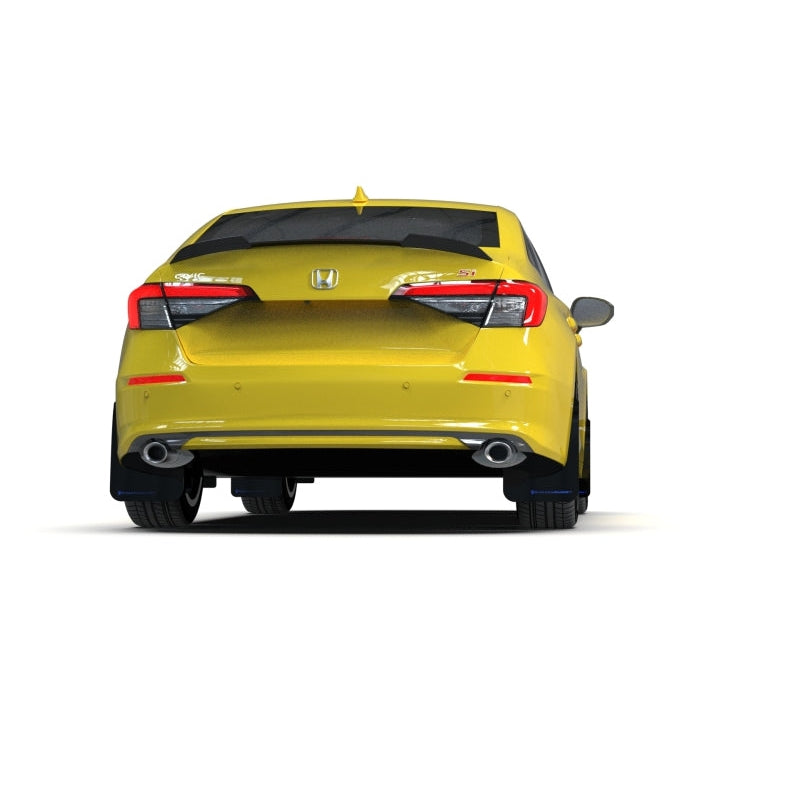 Rally Armor 2022 Honda Civic (Incl. Si/Sport/Touring) Black UR Mud Flap w/ White Logo