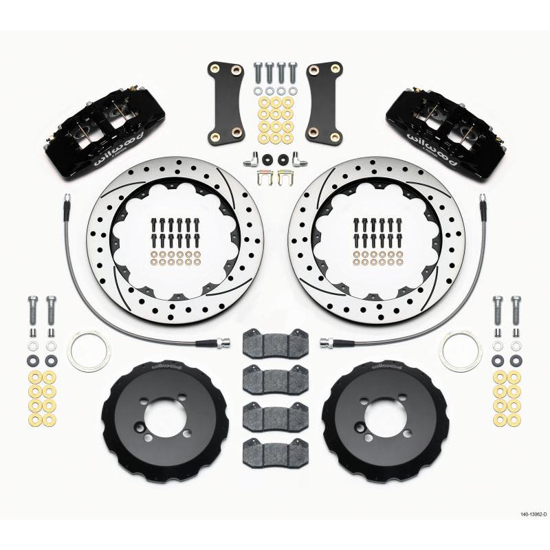 Wilwood Dynapro 6 Front Hat Kit 12.88in Drilled 2002-Up Mini Cooper w/ Lines - T1 Motorsports
