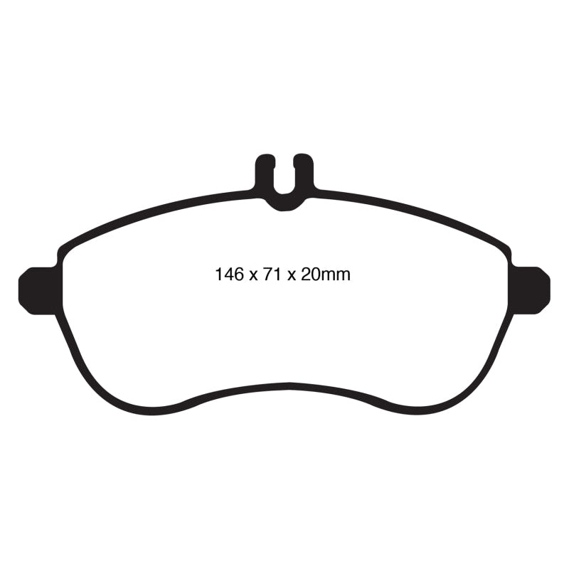 EBC Redstuff Brake Pads -  12-14 Mercedes-Benz C250 (W204) 1.8 Turbo - Front Brake Pads