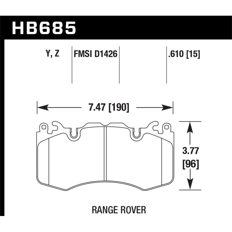 Hawk 10-11 Range Rover/Range Rover Sport Supercharged LTS Front Brake Pads - T1 Motorsports