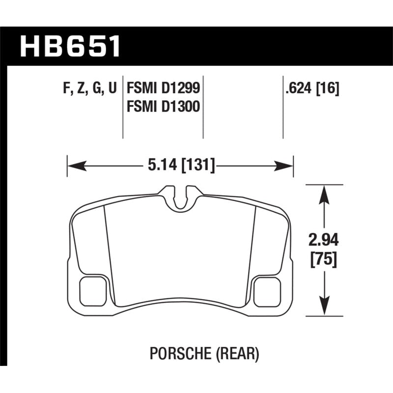 Hawk 12-13 Porsche 911 Turbo HPS 5.0 Rear Brake Pads - T1 Motorsports