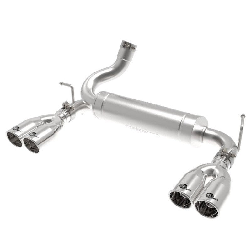 aFe Rebel Series 2.5in 409 SS Axle-Back Exhaust Polished 07-18 Jeep Wrangler (JK) V6-3.6L/3.8L