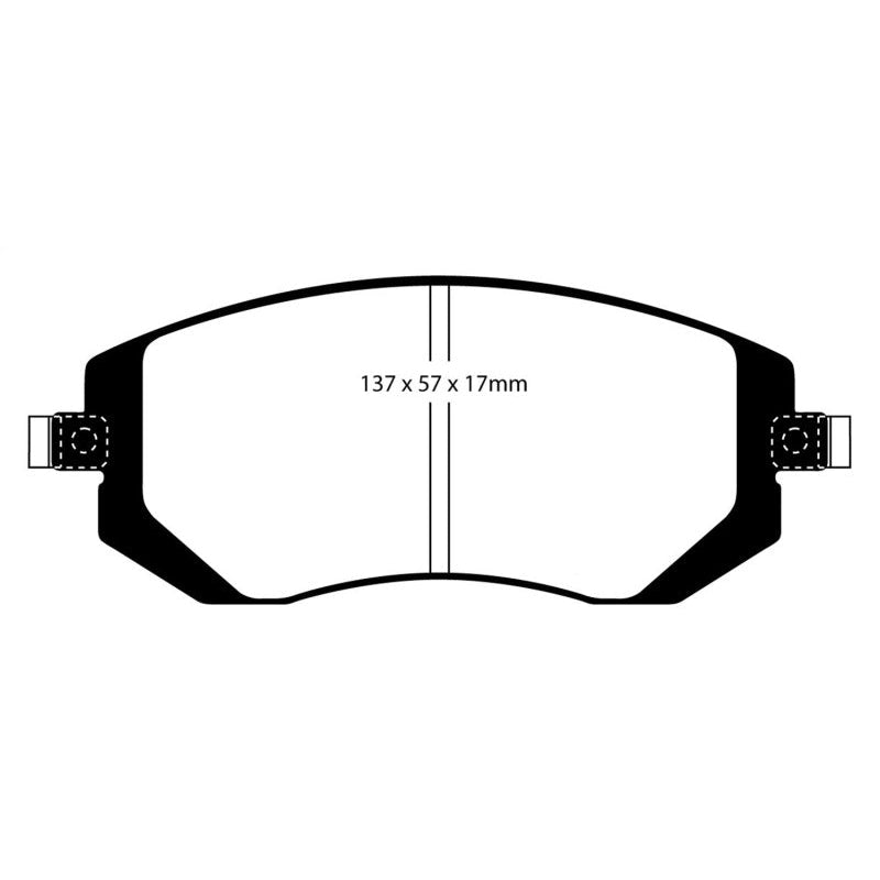 EBC Redstuff Brake Pads -  04-06 Saab 9-2X 2.0 Turbo - Front Brake Pads