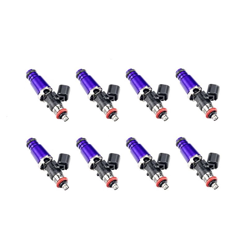 Injector Dynamics 1340cc Injectors - 60mm Length - 14mm Purple Top - 15mm Lower O-Ring (Set of 8) - T1 Motorsports