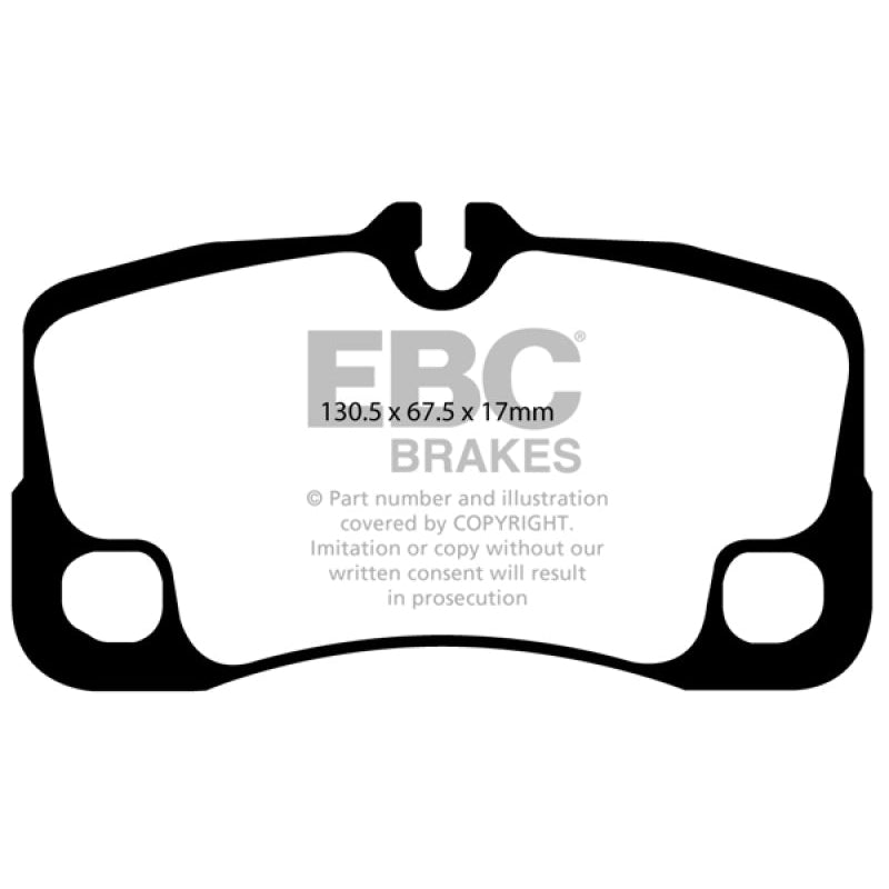 EBC Redstuff Brake Pads -  09-12 Porsche 911 (997) (Cast Iron Rotor only) 3.6 Carrera 2 - Rear Brake Pads