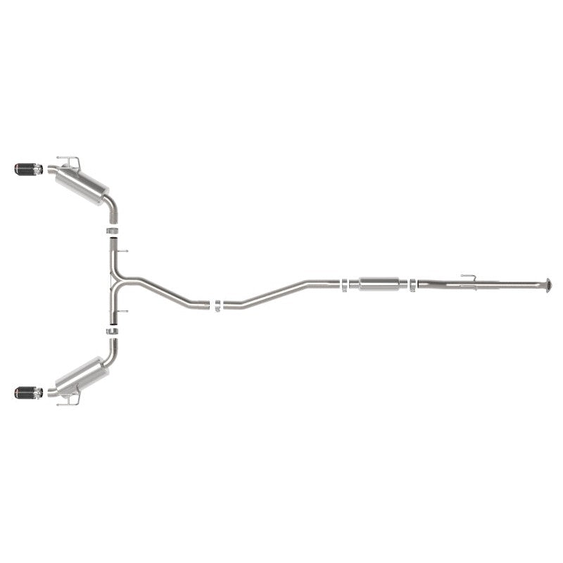 aFe Takeda 2.5in 304 SS Cat-Back Exhaust System w/CF Tips 2022+ Honda Civic L4-1.5L (t)