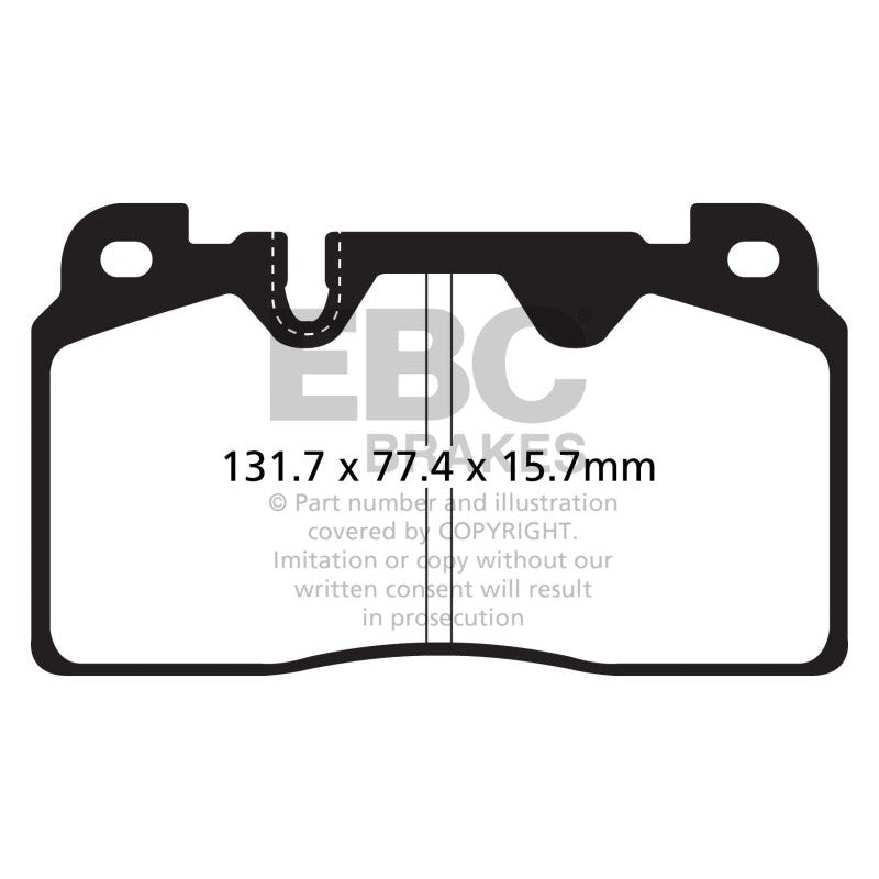 EBC Redstuff Brake Pads -  12+ Audi Q5 2.0 Turbo (Brembo) - Front Brake Pads - T1 Motorsports