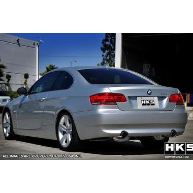 HKS Legamax Hi-Power Dual SOS304 Ti-Tip Catback Exhaust - BMW 335i Coupe Only