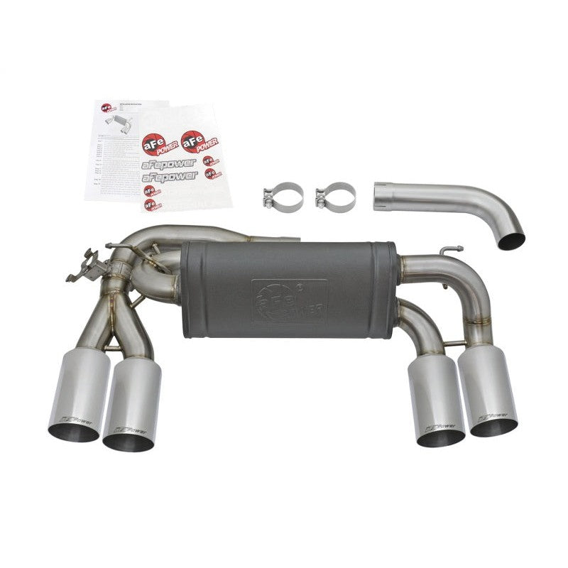 aFe MACHForce XP 3in - 2 1/2in Axle Back 304SS Exhaust w/ Polished Tips 16-17 BMW M2 (f87)