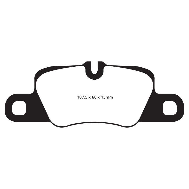 EBC Redstuff Brake Pads -  12-15 Porsche 911 (991) (Cast Iron Rotor only) 3.8 Carrera S - Rear Brake Pads