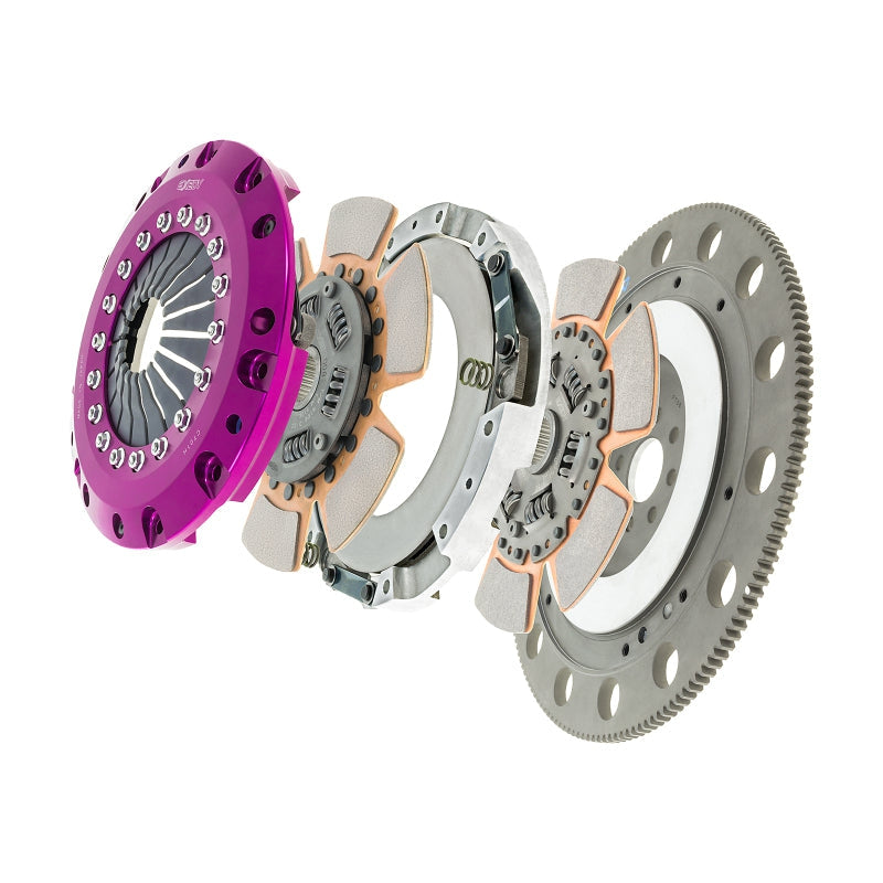 Exedy 96-16 Ford Mustang V8 4.6L/5.0L Hyper Twin Cerametallic Clutch Sprung Disc Push Type Cover - T1 Motorsports