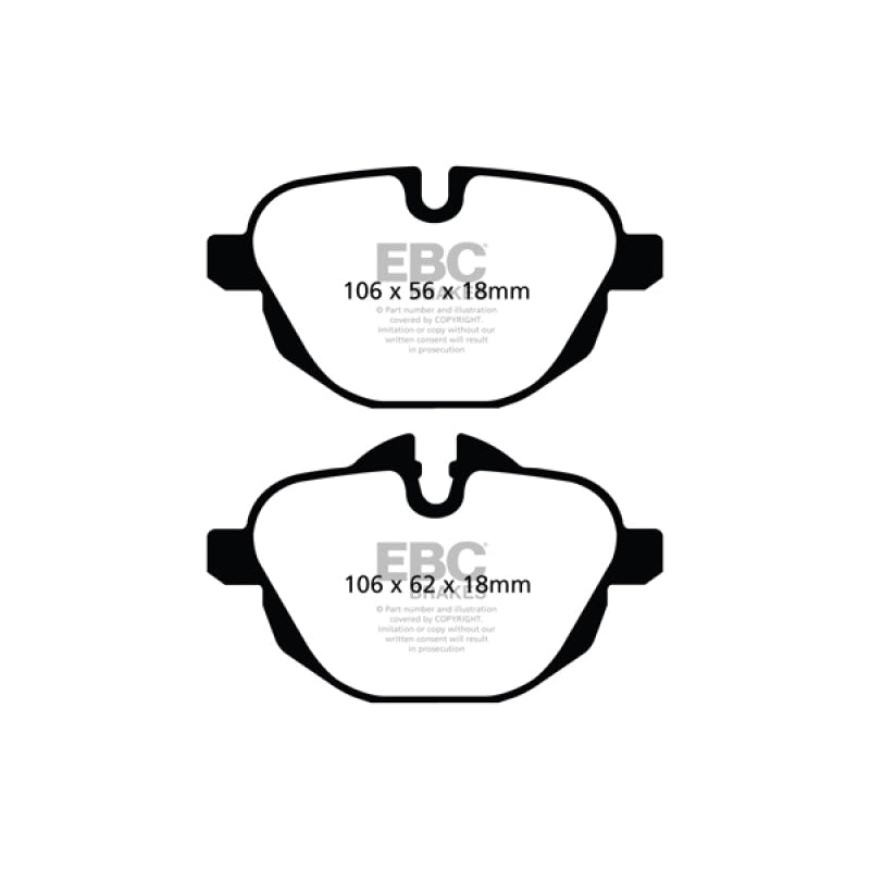 EBC Redstuff Brake Pads -  11+ BMW X3 2.0 Turbo (F25) - Rear Brake Pads