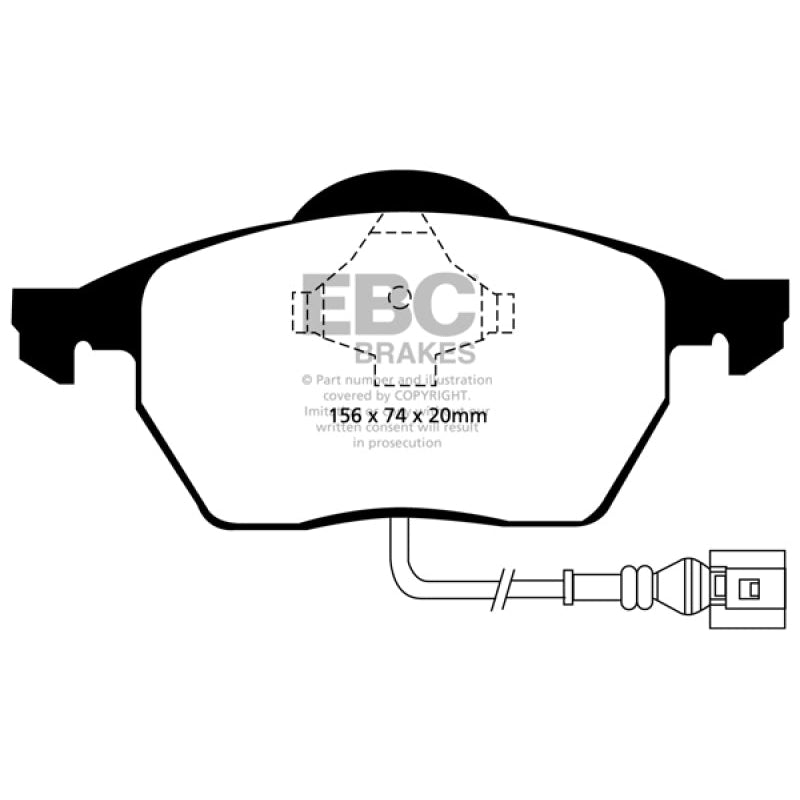 EBC Redstuff Brake Pads -  99-06 Audi TT 1.8 Turbo - Front Brake Pads