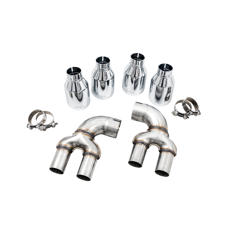 AWE Tuning 2019+ BMW M340i (G20) Track Edition Exhaust - Quad Chrome Silver Tips