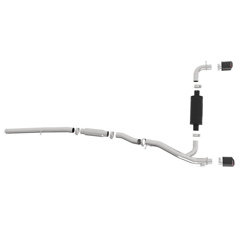 aFe Takeda 3in 304 SS Cat-Back Exhaust System w/ Carbon Fiber Tips 16-18 Ford Focus RS I4-2.3L (t)