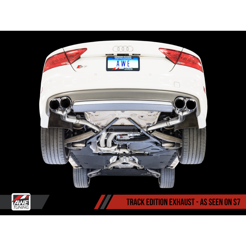 AWE Tuning Audi C7 / C7.5 S6 4.0T Track Edition Exhaust - Diamond Black Tips