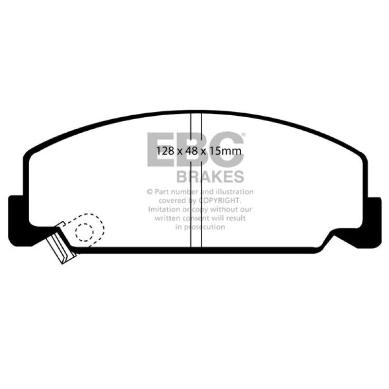 EBC Redstuff Brake Pads -  93-95 Honda Civic Coupe 1.5 DX - Front Brake Pads