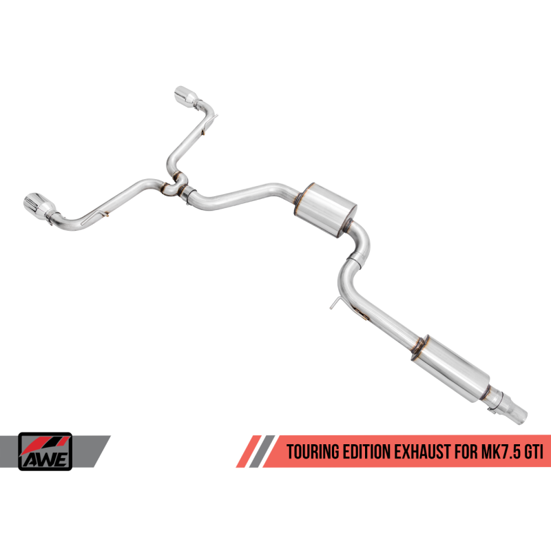AWE Tuning Volkswagen GTI MK7.5 2.0T Touring Edition Exhaust w/Chrome Silver Tips 102mm