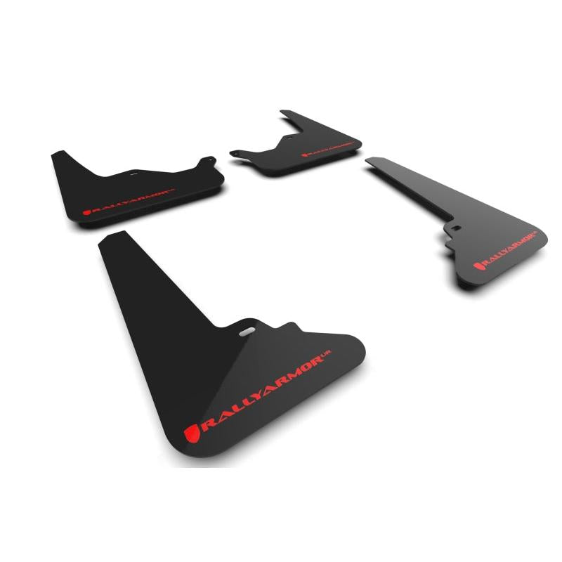 Rally Armor 21-23 Tesla Model S / S Plaid Black UR Mud Flap w/ Red Logo