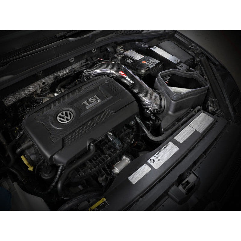 aFe Track Series Carbon Fiber Intake System w/ Pro DRY S Filter - 15-19 VW Golf R (MKVII)
