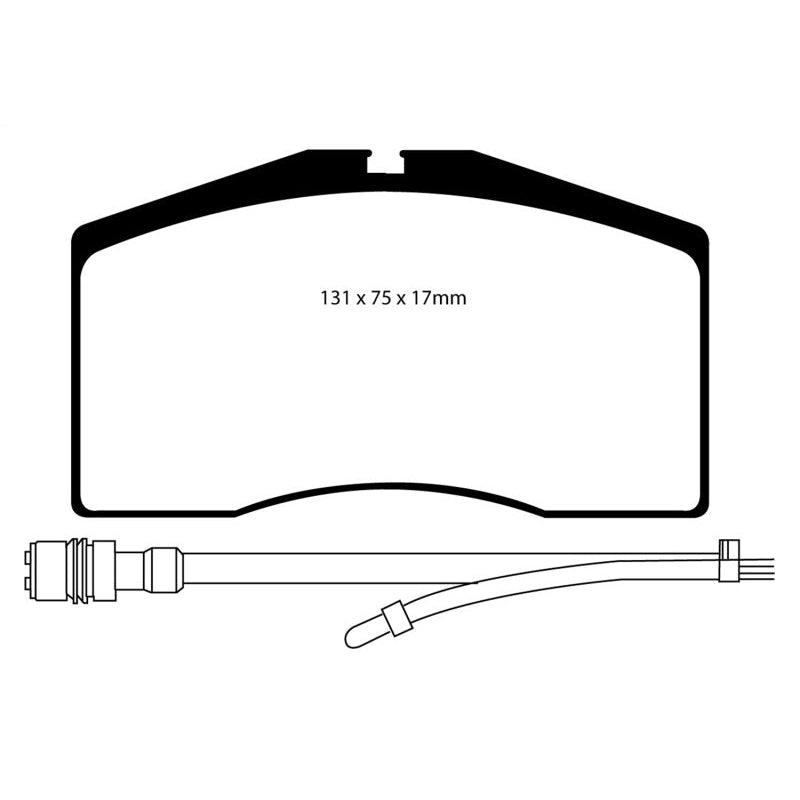 EBC Redstuff Brake Pads -  93-95 Porsche 911 (964) 3.6 Turbo - Front Brake Pads