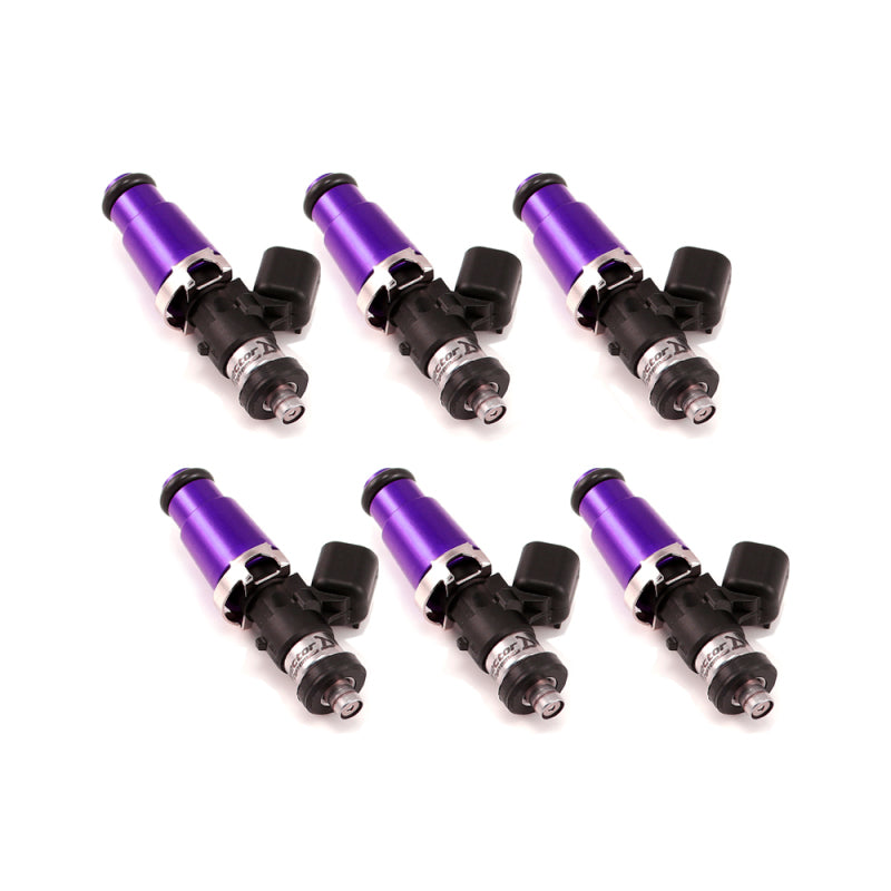 Injector Dynamics ID1050X Injectors 14mm (Purple) Adaptor Tops Denso Lower (Set of 6) - T1 Motorsports