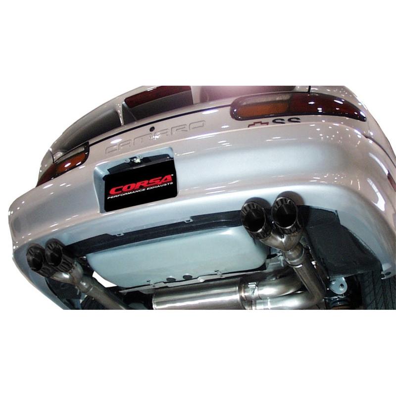 Corsa Sport Cat-Back Exhaust (Black Tips) - 1998-2002 Chevrolet Camaro Convertible Z28 5.7L V8