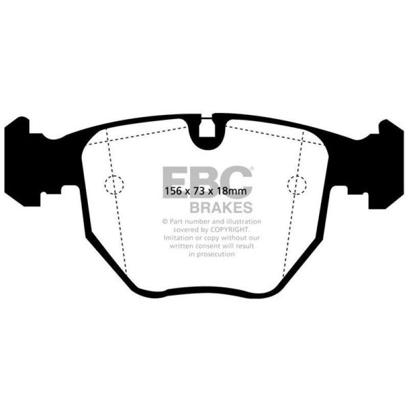 EBC Redstuff Brake Pads -  00-04 BMW M5 5.0 (E39) - Front Brake Pads