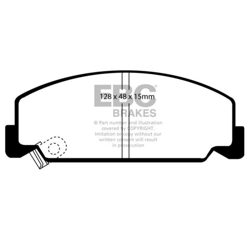 EBC Redstuff Brake Pads -  93-95 Honda Civic Coupe 1.5 DX - Front Brake Pads