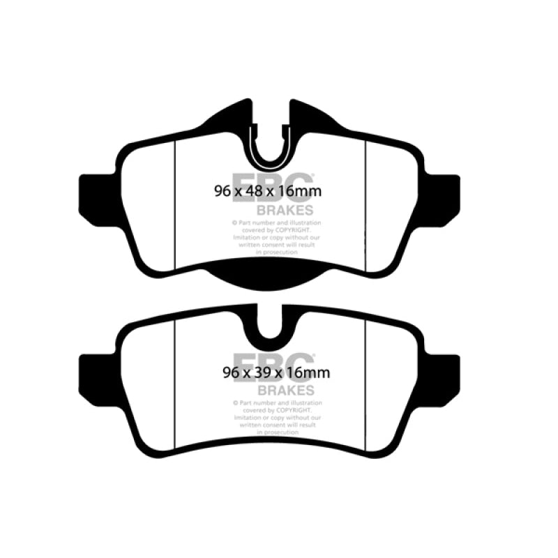 EBC Redstuff Brake Pads -  07-14 Mini Hardtop 1.6 - Rear Brake Pads