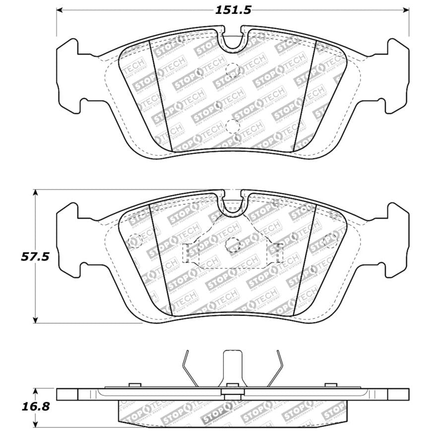 StopTech 96-02 BMW Z3 / 03-08 Z4 / 97-00 323 / 10/90-99 325/328 (E30/E36) Front Brake Pads