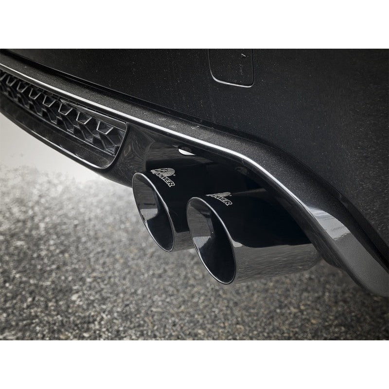 aFe MACH Force-Xp 3.5in. 304 SS C/B Exhaust w/o Muffler 15-18 BMW X5 M V8-4.4L (tt) - Black Tip