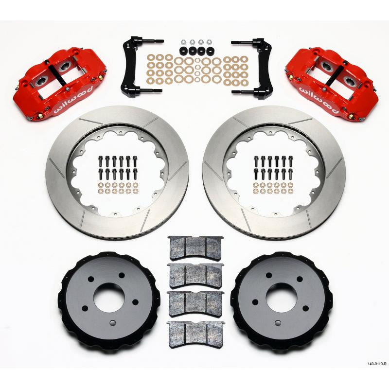 Wilwood Narrow Superlite 4R Rear Kit 14.00in Red 97-04 Corvette C5/Z06 05-13 C6 - T1 Motorsports