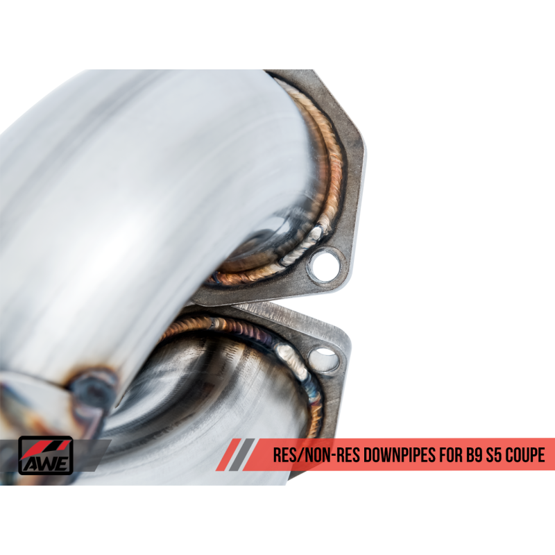 AWE Tuning Audi B9 S5 Coupe 3.0T Track Edition Exhaust - Chrome Silver Tips (102mm)