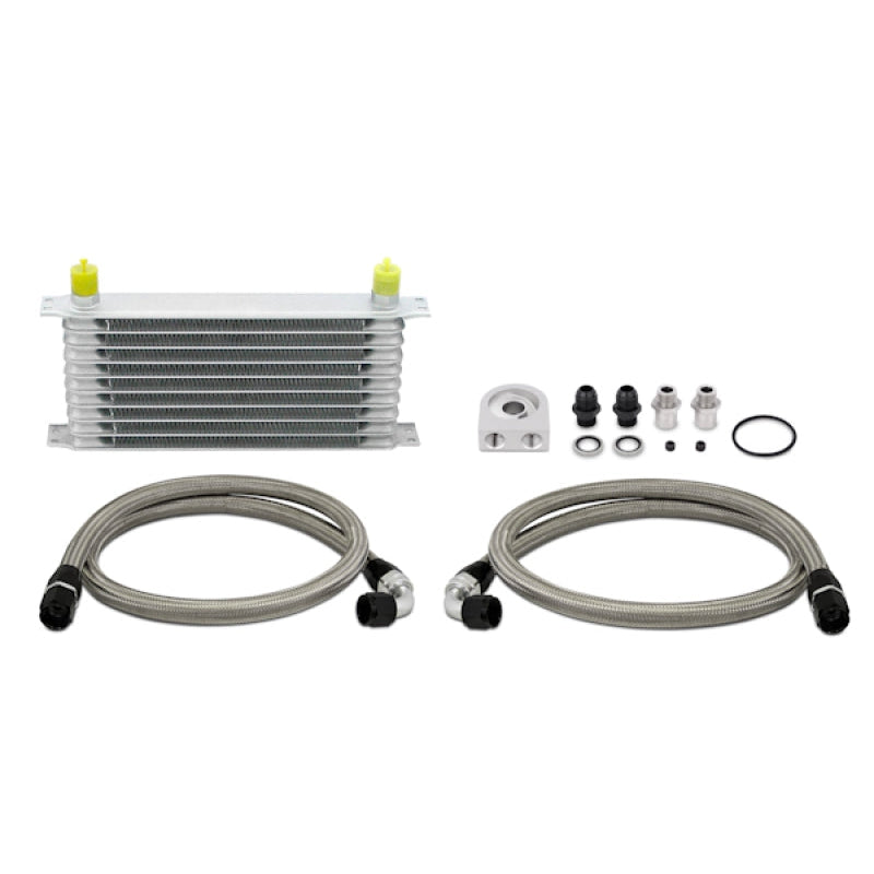 Mishimoto Universal 10 Row Oil Cooler Kit (Metal Braided Lines) - T1 Motorsports