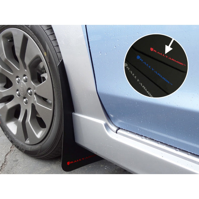 Rally Armor 12-16 Subaru Impreza Black UR Mud Flap w/ Red Logo - T1 Motorsports