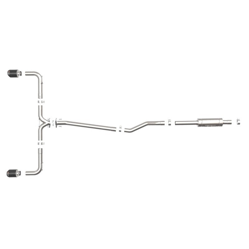 aFe Takeda 2-1/2in 304 SS Cat-Back Exhaust w/ Carbon Fiber Tips 14-18 Mazda 3 L4 2.0L/2.5L